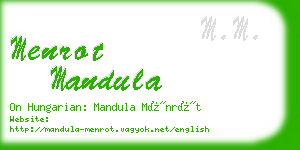 menrot mandula business card